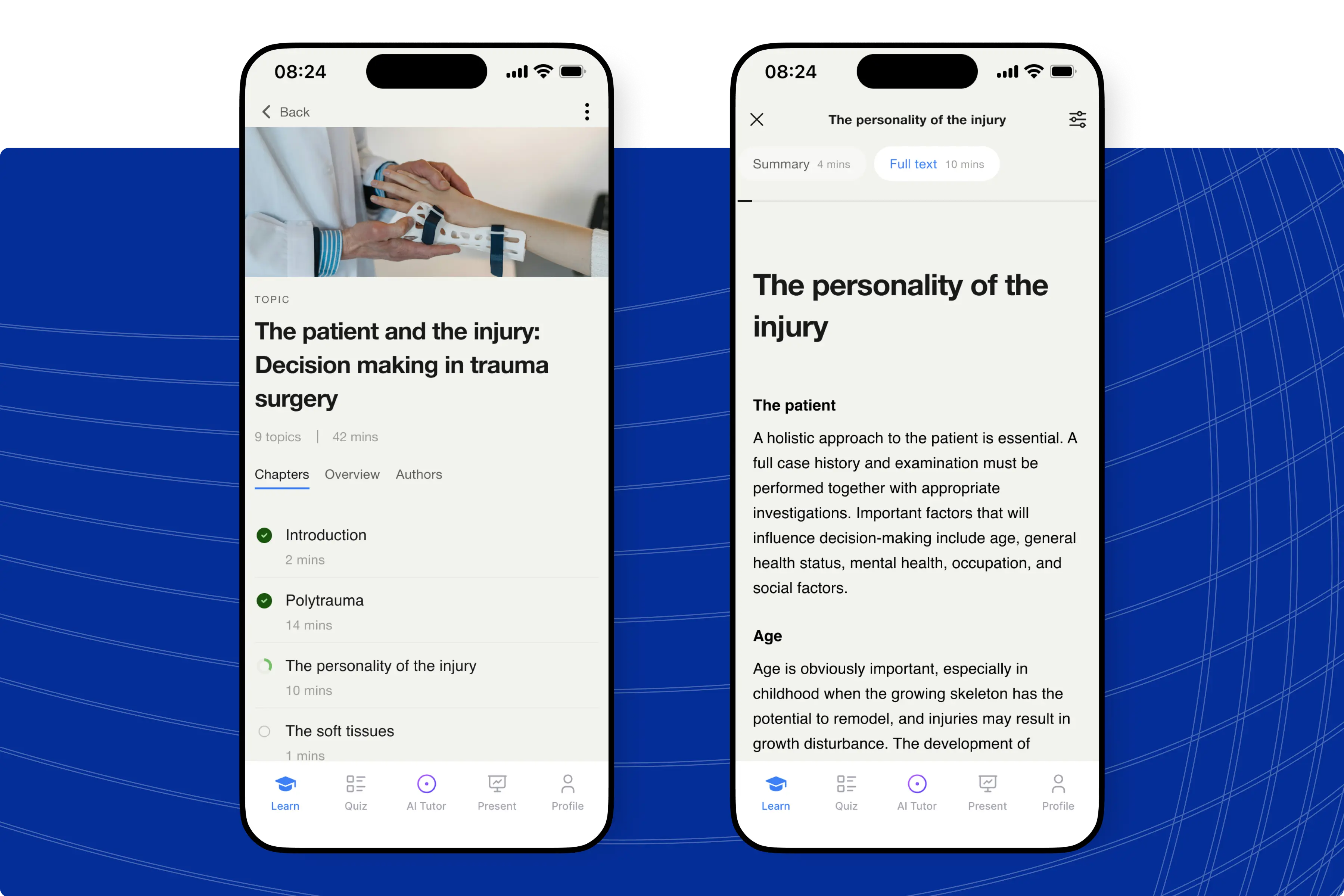 AO Foundation case study UI examples