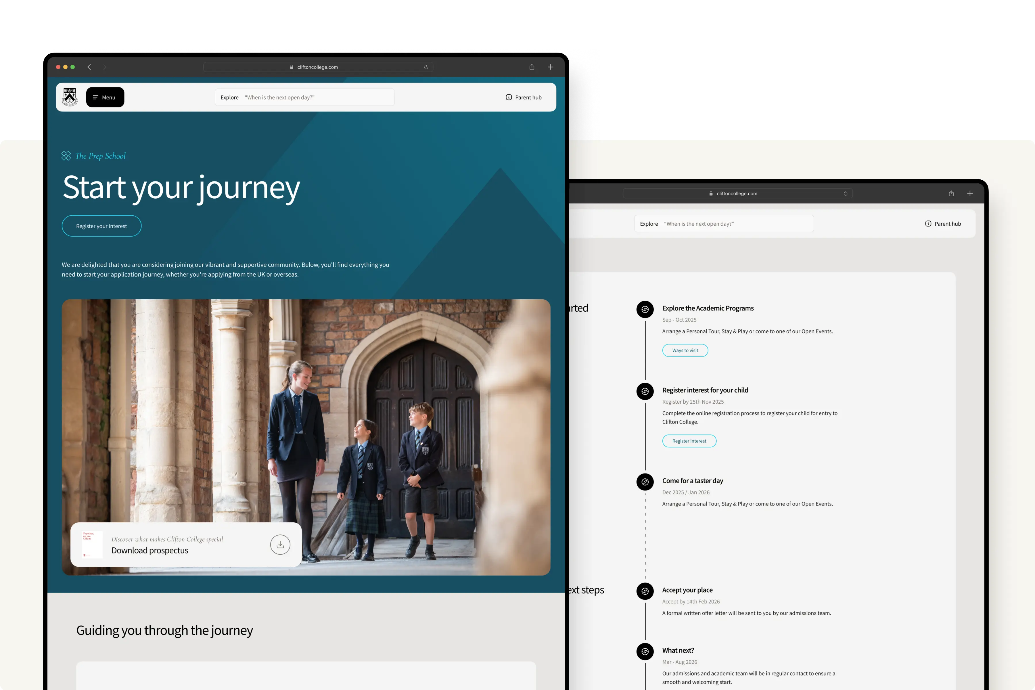 Clifton case study UI examples